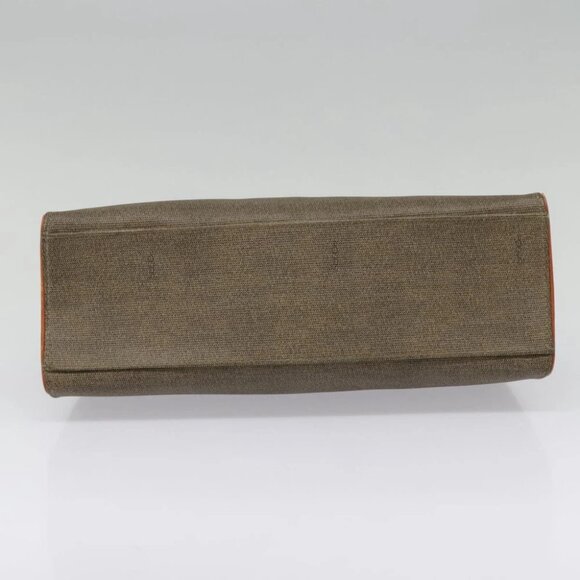 FENDI Hand Bag PVC 2way Gold Brown Auth 94029 - Picture 6 of 15